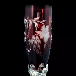 Хрустальные бокалы для вина "Адам и Ева" бордовые, на 2 персоны